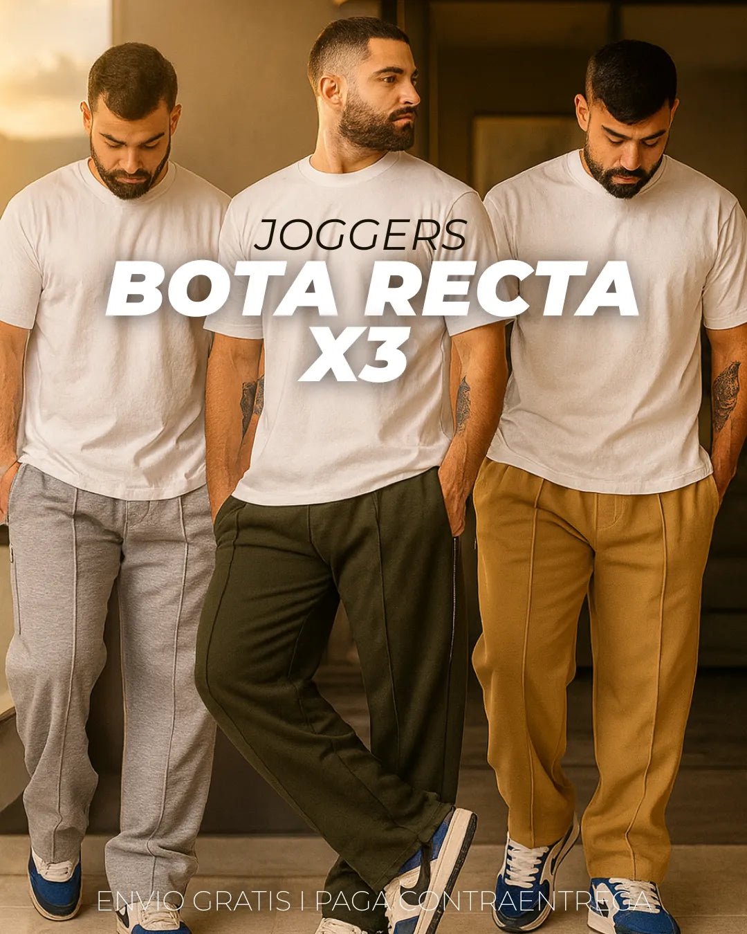 JOGGERS BOTA RECTA HOMBRE - WEARBASICS company